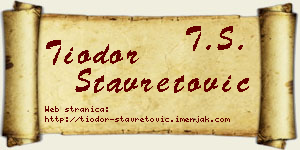 Tiodor Stavretović vizit kartica